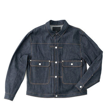 SHORT TRACK JACKET RIGID DENIM