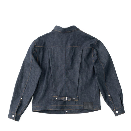 SHORT TRACK JACKET RIGID DENIM