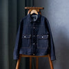 SHORT TRACK JACKET RIGID DENIM