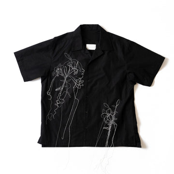 LILY HAND EMBROIDERY NEP OPEN COLLAR SHIRTS
