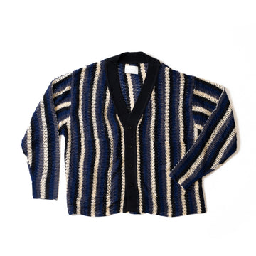 MULTI STRIPE SOFT MESH CARDIGAN