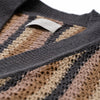 MULTI STRIPE SOFT MESH CARDIGAN