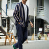 MULTI STRIPE SOFT MESH CARDIGAN