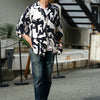 RAGLAN-SLEEVE ALOHA SHIRT - modern art paint