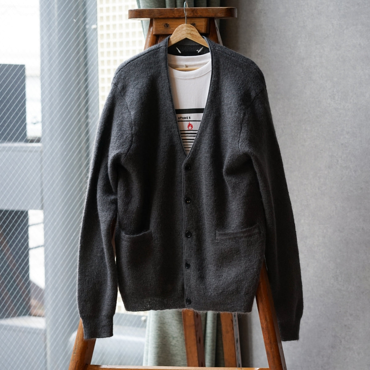 SILK / MOHAIR CARDIGAN【&INDUSTRY】