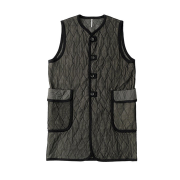SILK-LOFT QUILTING CAR LONG VEST