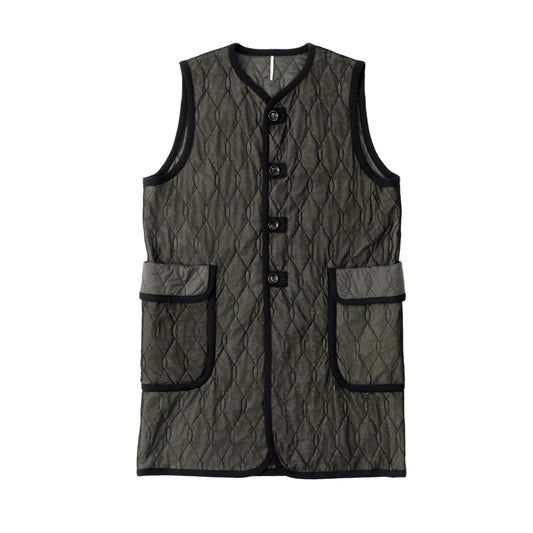SILK-LOFT QUILTING CAR LONG VEST