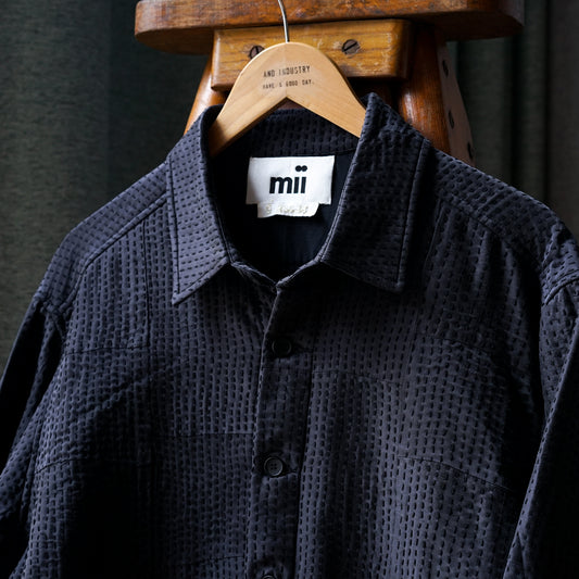 IFRAN SILK PATCHWORK DYED KANTHA SHIRT