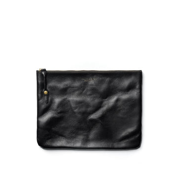 SQUARE ZIP & SNAP POUCH L