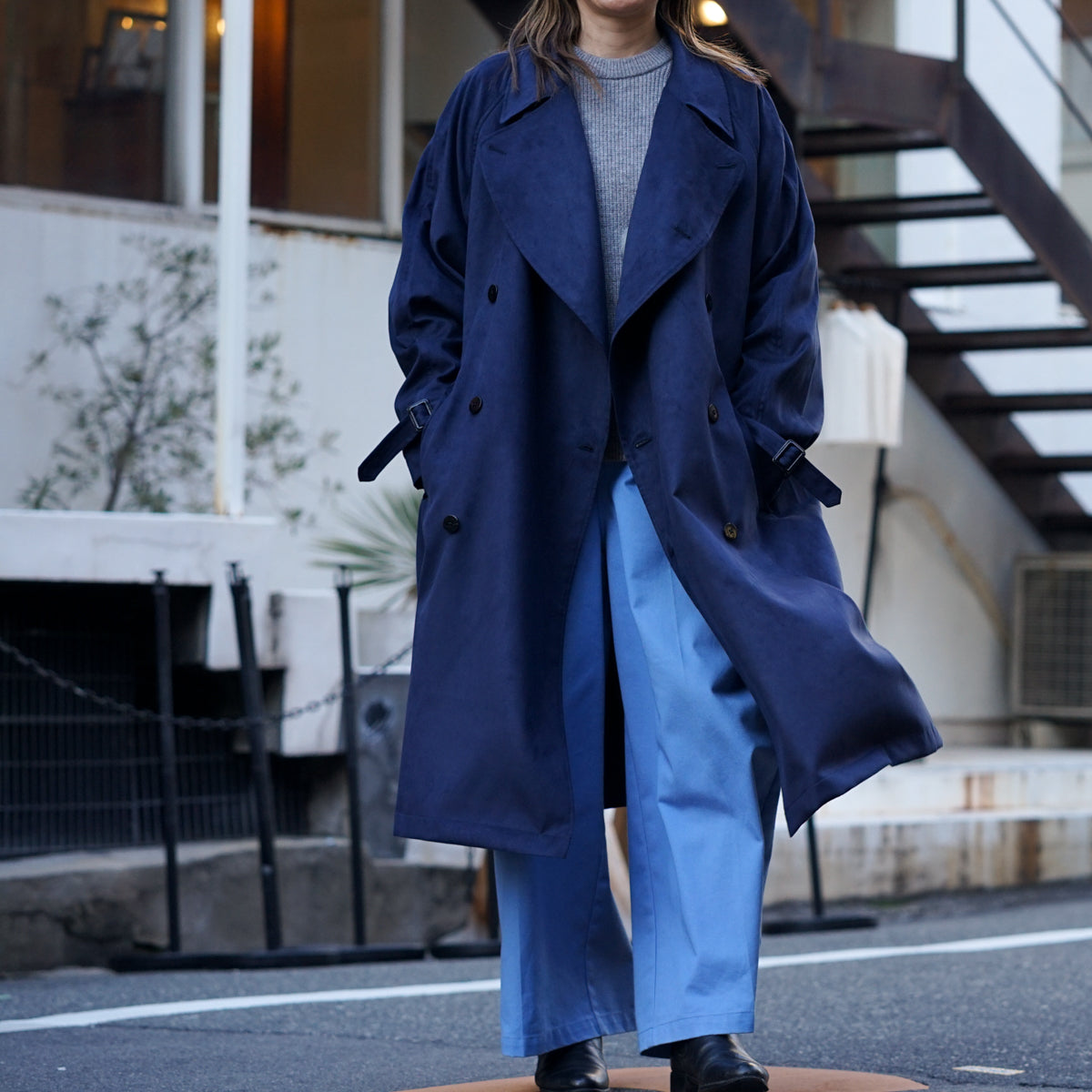 TRENCH COAT FAKE SUEDE【ES:S】 – &INDUSTRY