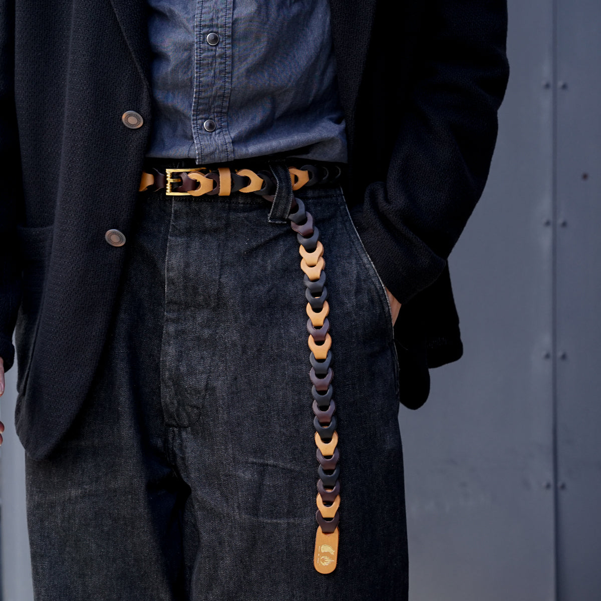 MESH LEATHER LONG BELT 【m's braque x il michio】 – &INDUSTRY