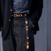 MESH LEATHER LONG BELT 【m's braque x il michio】