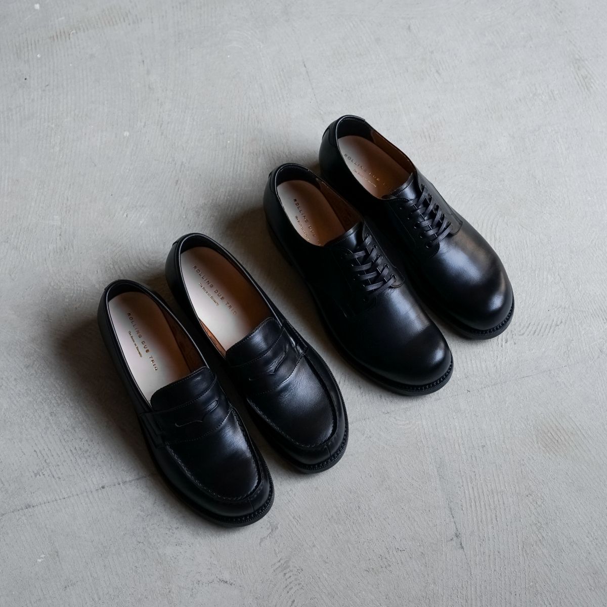 IN'EI LOAFER - BLACK DUTCH BOX CALF【ROLLING DUB TRIO】 – &INDUSTRY